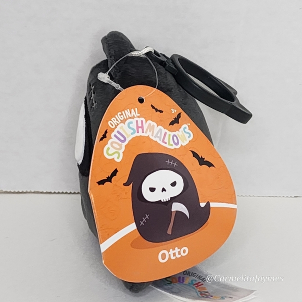 🎃 OTTO 💀 Grim Reaper w Stitches Clip Halloween 2024 Original Squishmallow NWT - Picture 2 of 8